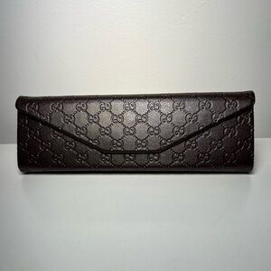 Gucci Guccissima logo eyeglass sunglass case